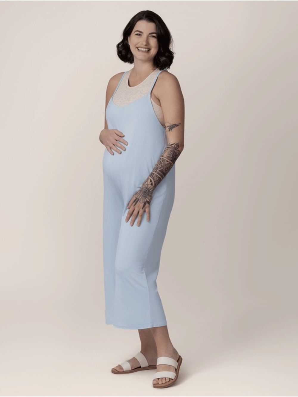Kindredly Bravely Charlie Maternity & Nursing Romper French Blue